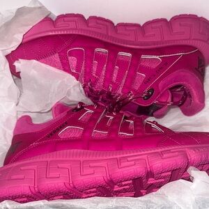 NIB Versace Trigreca Sneaker Fuxia unisex men’s 8 W10/41EU authentic made Italy